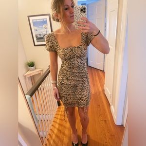 Hello Molly (Rumor) Cheetah Print Mini Dress